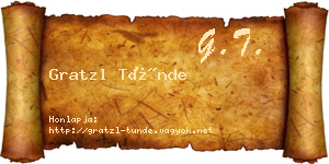 Gratzl Tünde névjegykártya