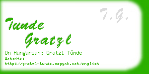 tunde gratzl business card